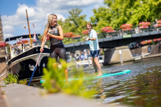 Paddleboarding on the Linge River